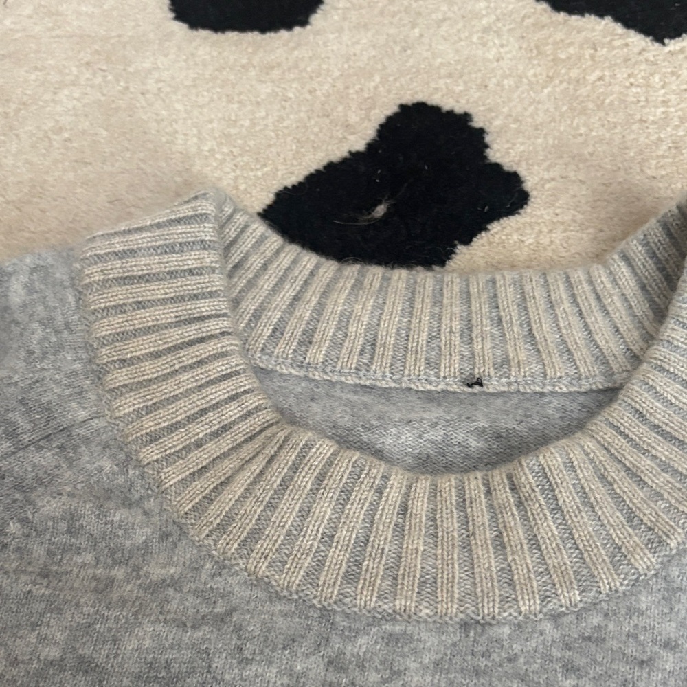NAADAM 100% cashmere Striped Gray and Black Sweater medium - Picture 4 of 4